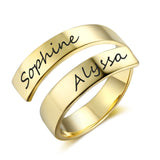 Ribbons Engraved Ring