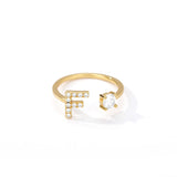 Crystal Alphabet Ring