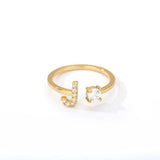 Crystal Alphabet Ring